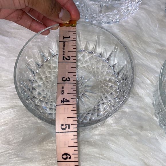 VTG Arcoroc France Clear Glass Bowl Starburst and Diamond Pattern Set if 4 - Picture 16 of 17